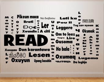 Library Wall Decal/ Classroom Wall Decal/ Reading Wall Decal/ Library Interior Decor/ (K639)