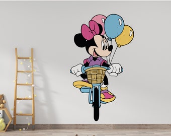 Minnie Maus Wandtattoo Cartoon Wanddeko Für Kinder Kinderzimmer Personalisierte Name Wandtattoo (K1013)