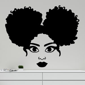 African Girl Wall Decal/ Beautiful Woman Wall Decal/ African Girl Wall Sticker/ African Girl Wall Art/ African Woman Wall Decal (K568)