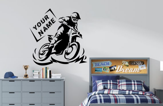 Motocross Dirt Bike Stunt Rider Sticker