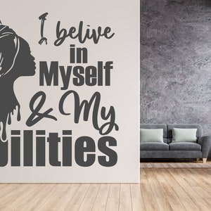 African Girl Wall Decal /Beautiful woman wall decal/Beautiful African Woman wall decal / Esthetician Decor. African Girl Decal . (K819)
