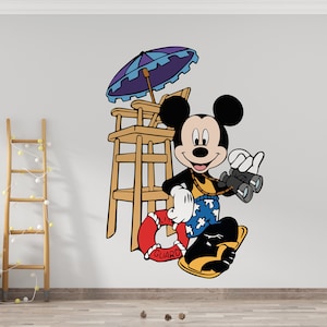 Mickey Mouse Wall Decal Cartoon Wall Decor For Kids Nursery  (K1055)