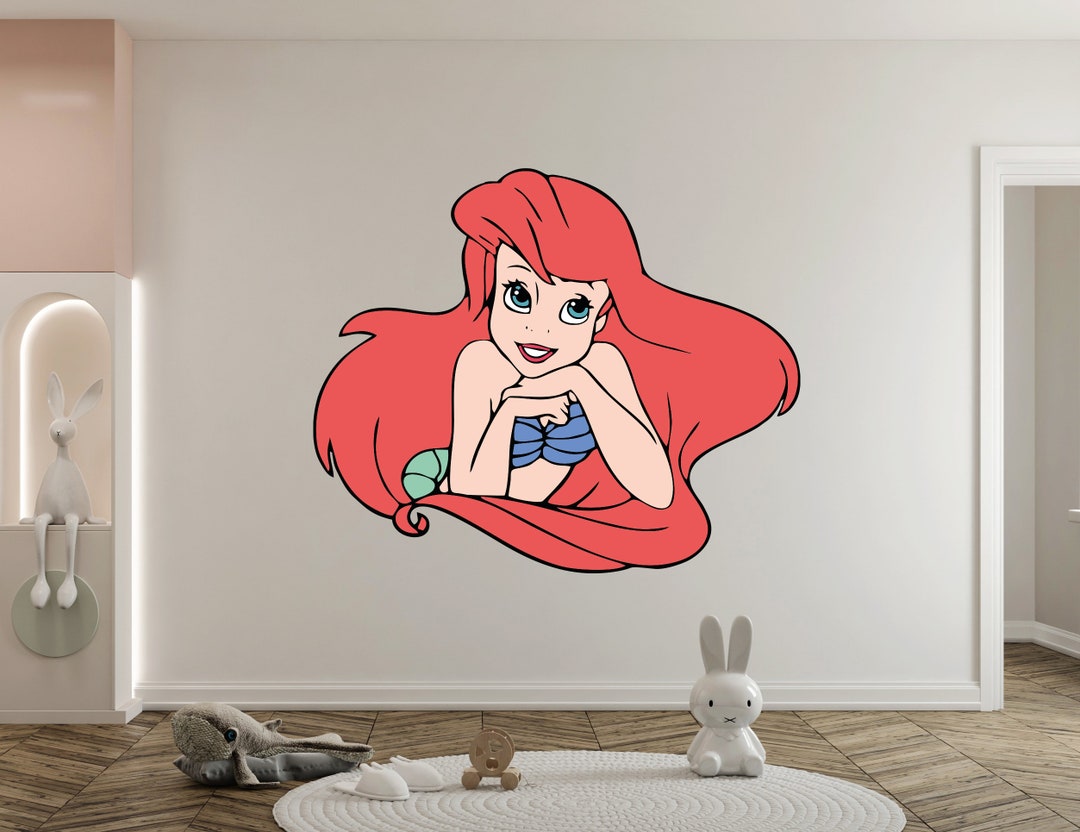 Ariel Wall Decal/ Little Mermaid Wall Decal/ Mermaid Decal Kids Wall