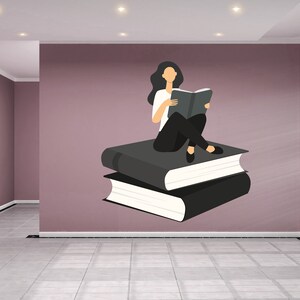 Book wall decal/ Library Wall Decal/ Classroom Wall Decal/ Reading Wall Decal/ Library Interior Decor/ Home Interior Decor/ Book Decal/ K975