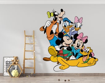 Mickey Mouse muur sticker cartoon muur decor voor kinderkamer (K1034)