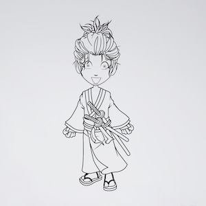 Samurai  wall decal/Kids room wall decal/Home Interior Decor/ Home Interior Decor/ (K175)