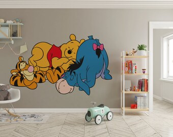 Winnie the Pooh Wall Decal for Kids Bedroom Wall Decor Winnie the Pooh Sticker Nursery  (K1076)