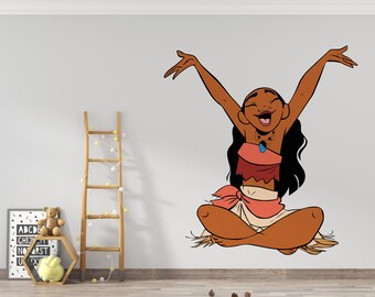 Moana Wall Decal/ Disney Princess Wall Decal/ Moana Stickers/ Nursery Wall Decor/ Kids Room Decor (K1085)