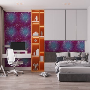 Space Wallpaper/ Galaxy Wallpaper/ Astronaut Wallpapers/ Space wall Mural/ Nursery Wallpaper/ Space Wallpapers/  (KB W54)