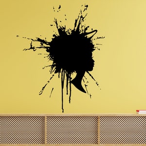 African Girl Wall Decal /Beautiful woman wall decal/Beautiful African Woman wall decal / Esthetician Decor. (K386)