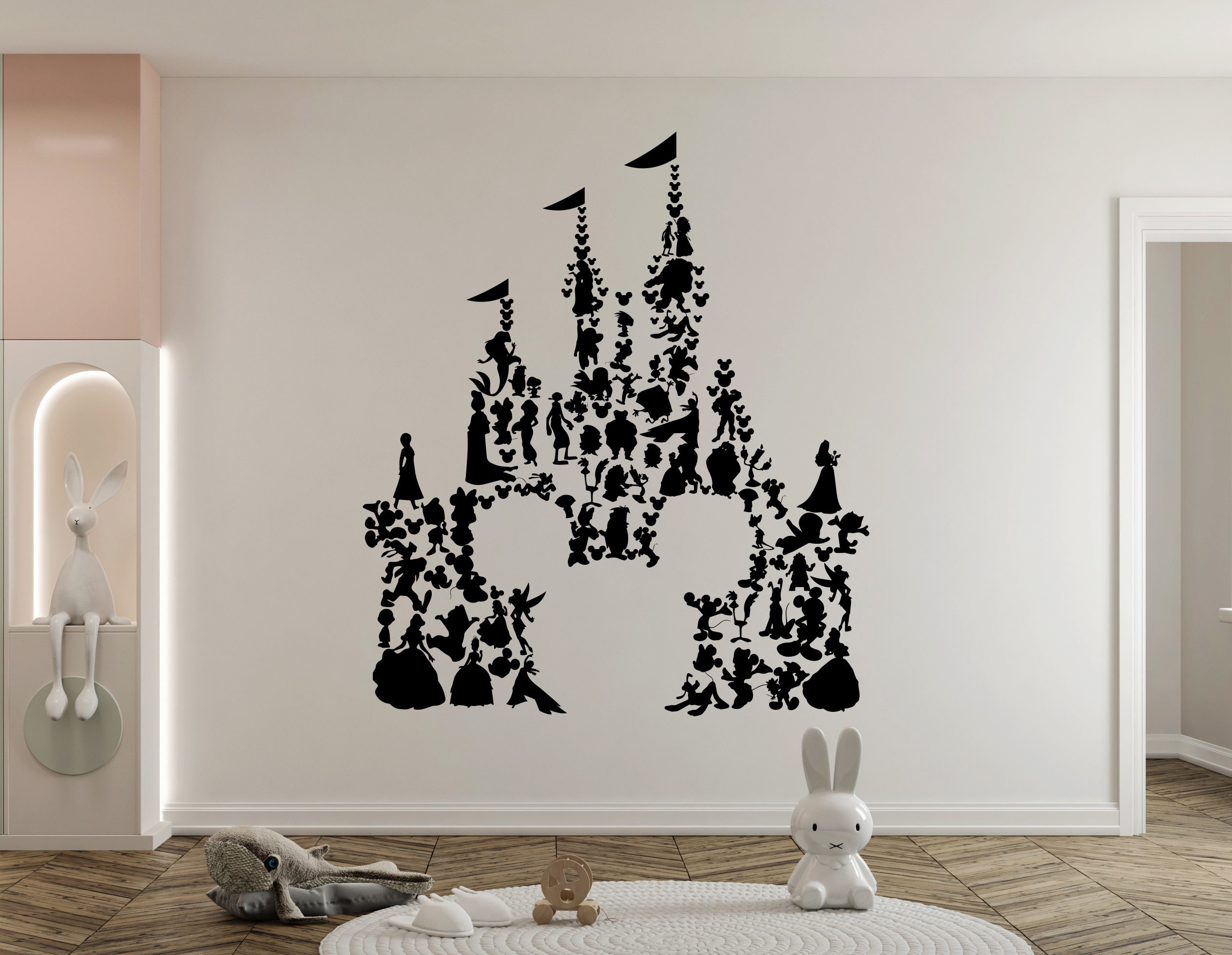Mickey Mouse Wall Decal Cartoon Wall Decor for Kids Nursery Etsy