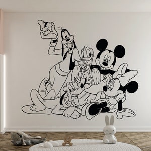 Mickey Mouse Wall Decal Cartoon Wall Decor pour enfants Nursery (K293)