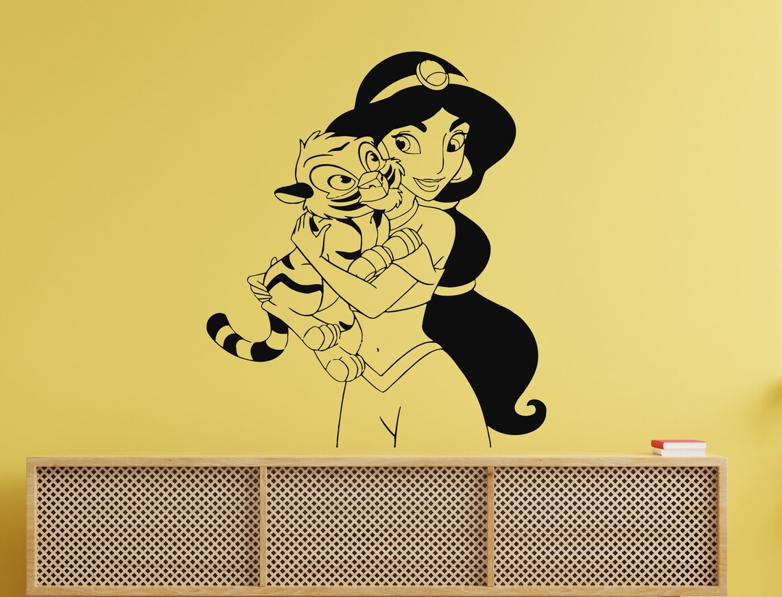 Aladdin Wall Decal/ Jasmine Wall Decal/ Disney Princess Wall Etsy