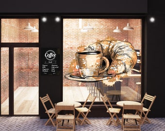 Kaffee Wandtattoo/ Kaffee Wand Kunst/ Kaffee Aufkleber/ Kaffee Wand Dekoration/ Interior Design/ (K872)