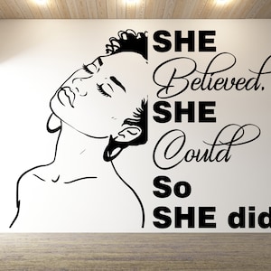 African Girl Wall Decal /Beautiful woman wall decal/Beautiful African Woman wall decal / Esthetician Decor. African Girl Decal . (K817)