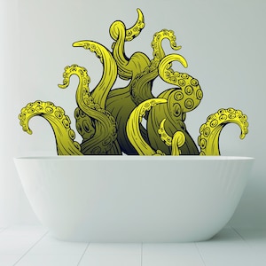 Octopus Wall Decal/ Ocean Wall Decal/ Nautical Wall Decor/ Octopus Wall Art/ Octopus Tentacle Wall Decal  (K789)