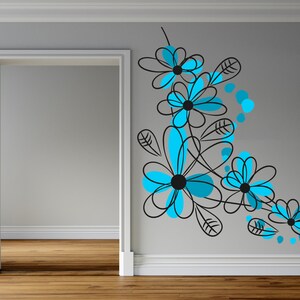 Flower Wall Decal/Flowers Wall Decal/Flower Decals Wall Decor/Peonies Wall Decal/Chamomile Wall Decal/Roses Wall Decal/Kids Wall Decal/ K704