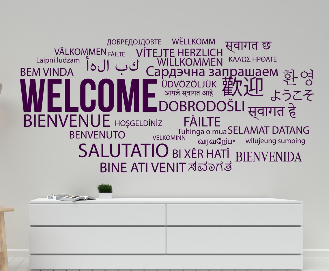 Wall Decal/ Hello and Wall Door Etsy