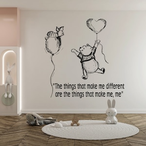 Winnie the Pooh Wall Decal for Kids Bedroom Wall Decor Winnie the Pooh Sticker Nursery  (K932)