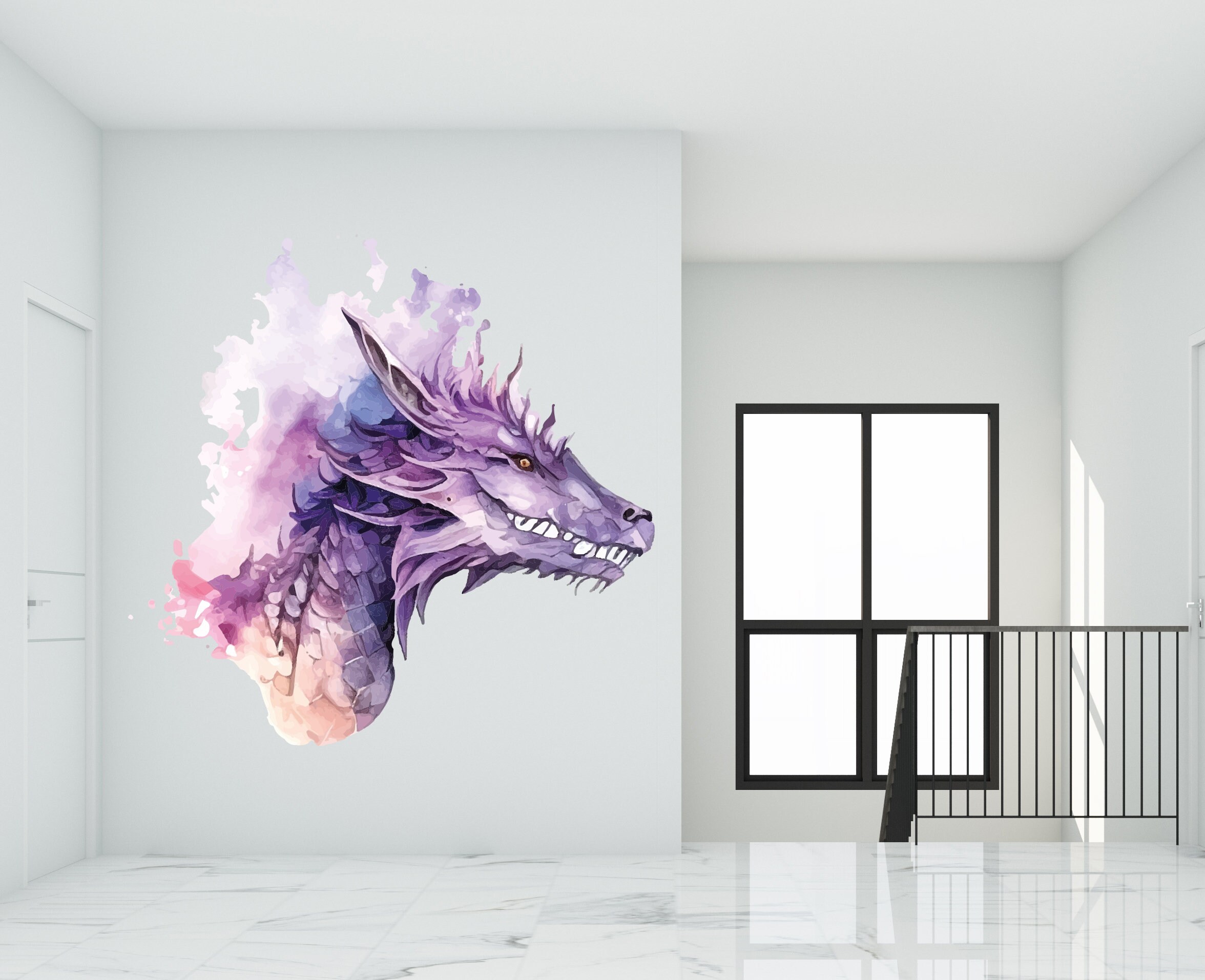 Dragon Wall Decal/ Fantasy Wall Decal/ Chinese Dragon Wall Decal ...