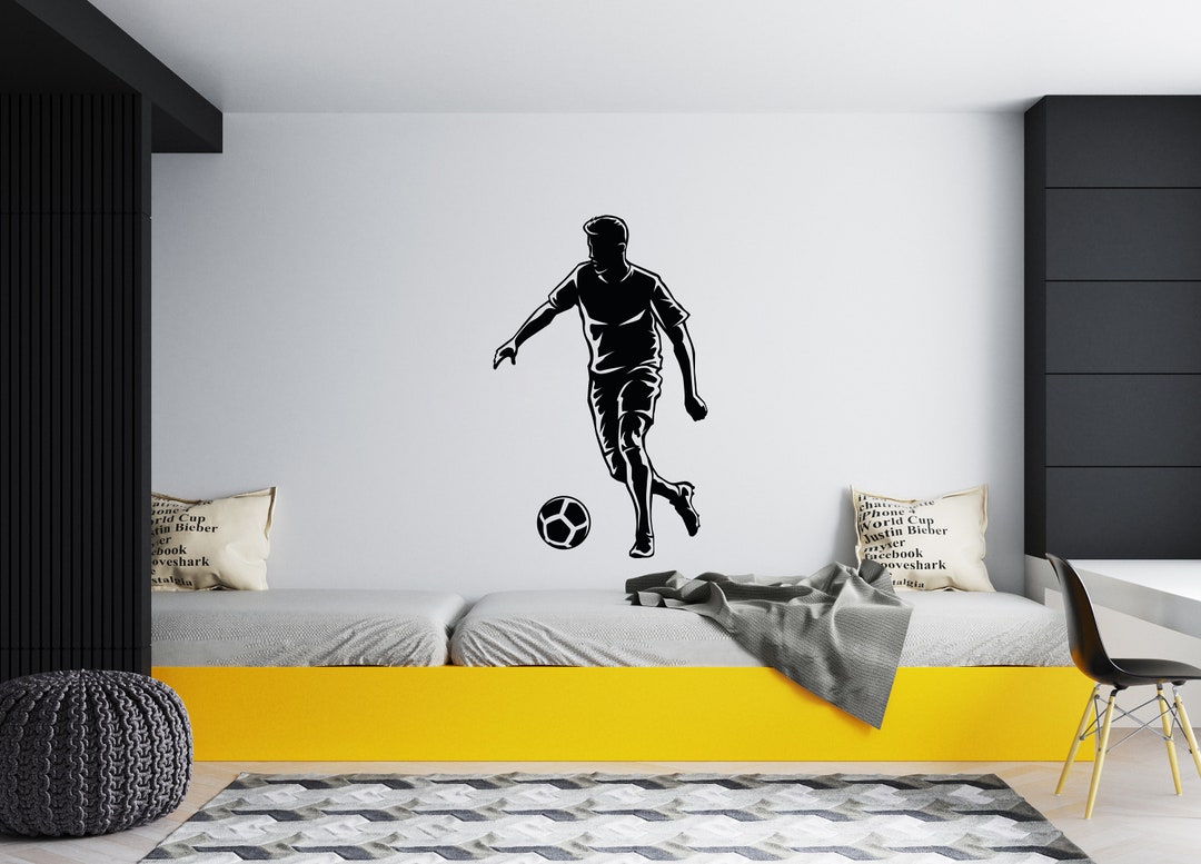 Soccer Decal/soccer Player Wall Decal/ Custom Soccer Name Decal