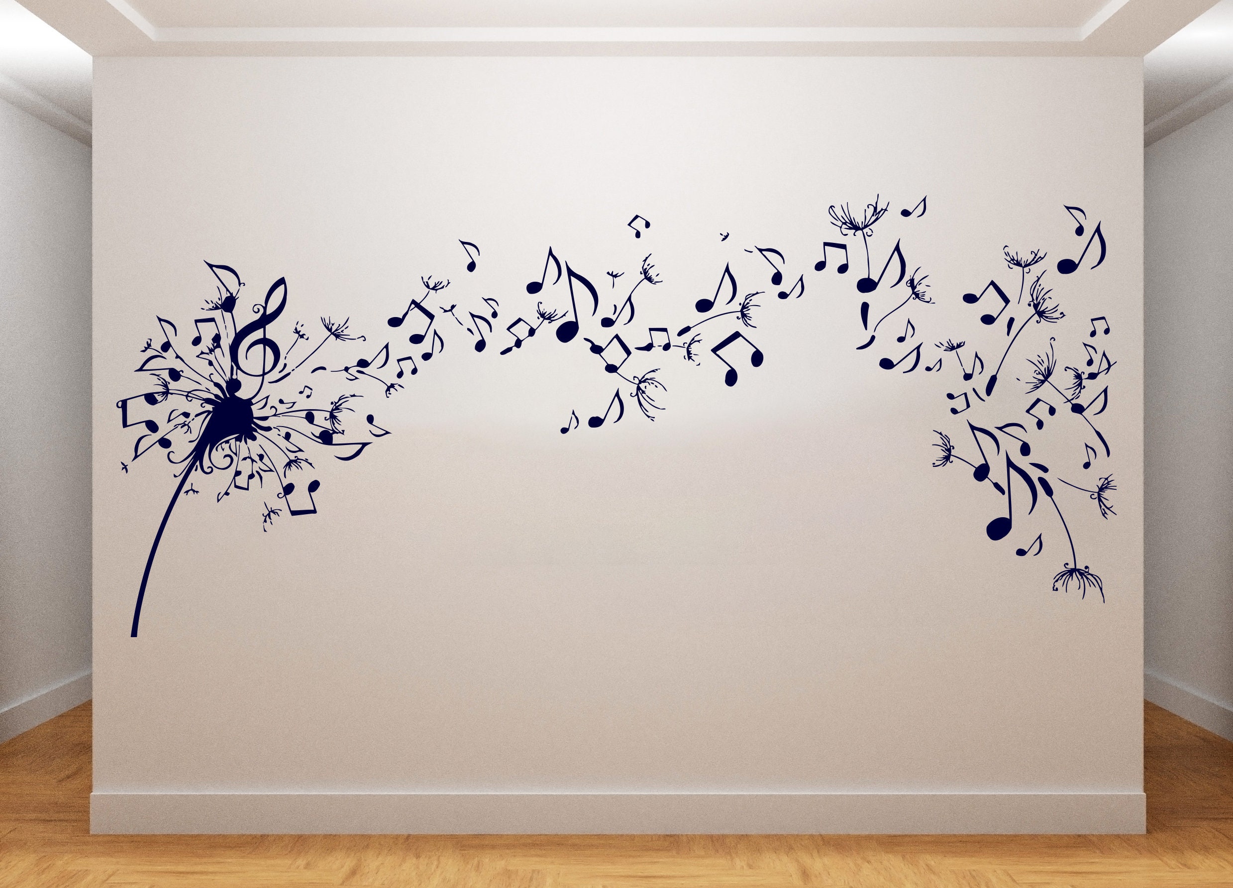Music Wall Decal Music Notes Wall Sticker Music Wall Decor Etsy