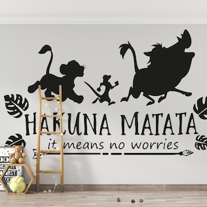 The Lion King Wall Decal/ Simba Wall Decor/ for Kids Nursery Wall Decor/Hakuna Matata Decal/Timon And Pumbaa Wll Decal/Lion King Decal(K758)