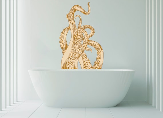 Vercraft Oktopus Wanddekoration Aus Holz – 3-tlg. Set In Blau, Nautischer Deko Für Wohnung & Bad
