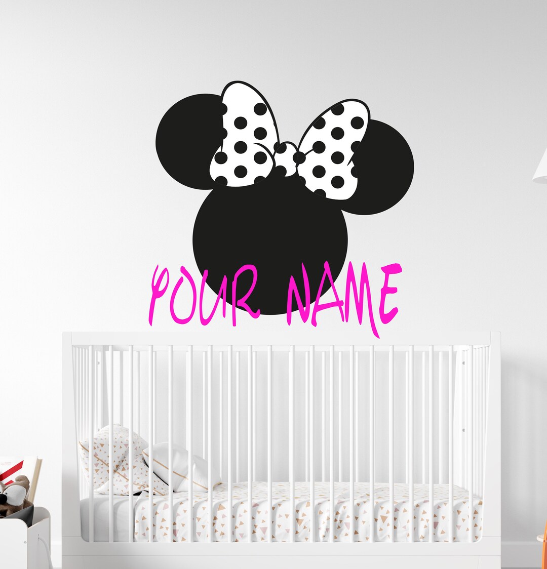 Minnie Mouse Wall Decal Cartoon Wall Decor for Kids Nursery K211 Etsy