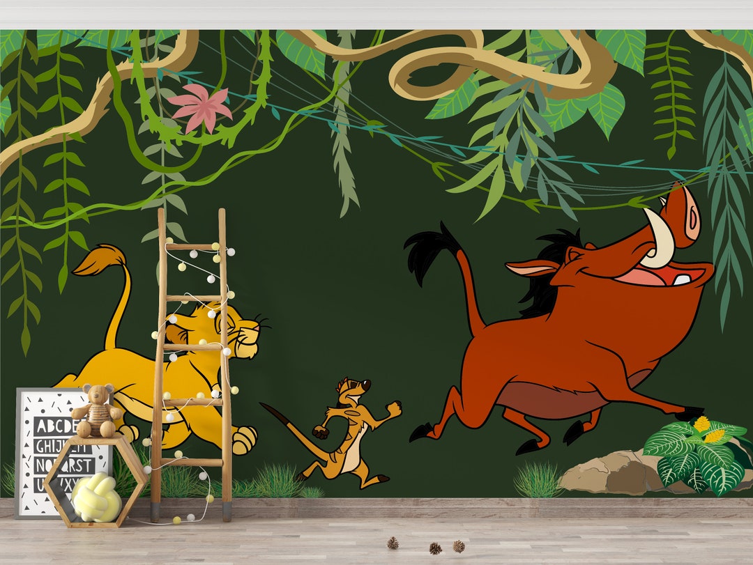 Lion King Wallpaper/ Hakuna Matata Mural/ the Lion King Wallpaper