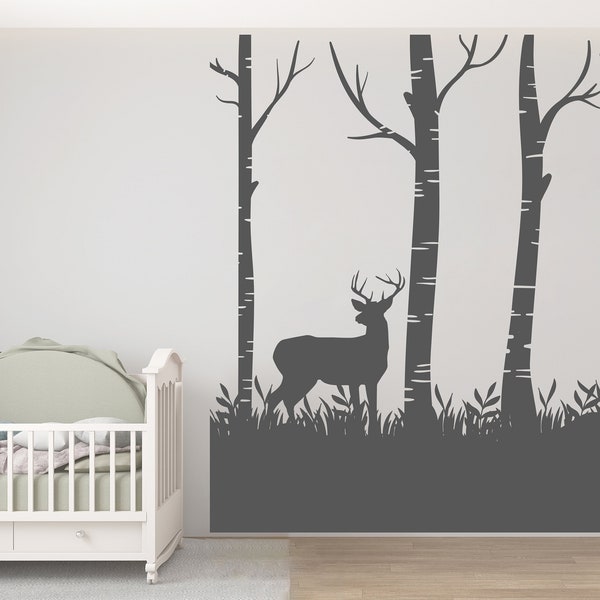 Deer Wall Decal Etsy