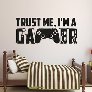 Gamer Wall Decal Video Games Wall Sticker Controller Wall Decor for Boys  (K392)