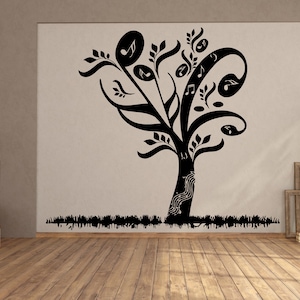 Music Wall Decal Music Notes Wall Sticker Music Wall Decor  (K400)