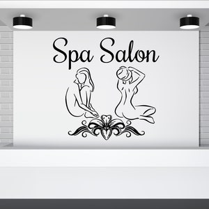 Spa Salon Wall Decal Skin Care Wall Sticker Massage Wall Decor Beauty Salon (K479)