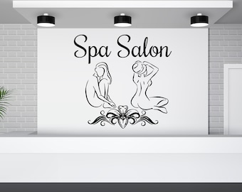 Spa Salon Wall Decal Skin Care Wall Sticker Massage Wall Decor Beauty Salon (K479)