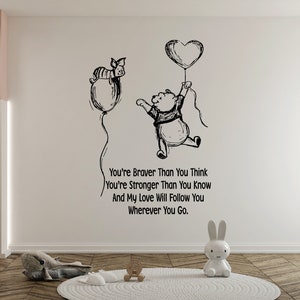 Winnie de Poeh muur sticker voor kinderen slaapkamer muur decor Winnie de Poeh sticker kinderkamer (K672)