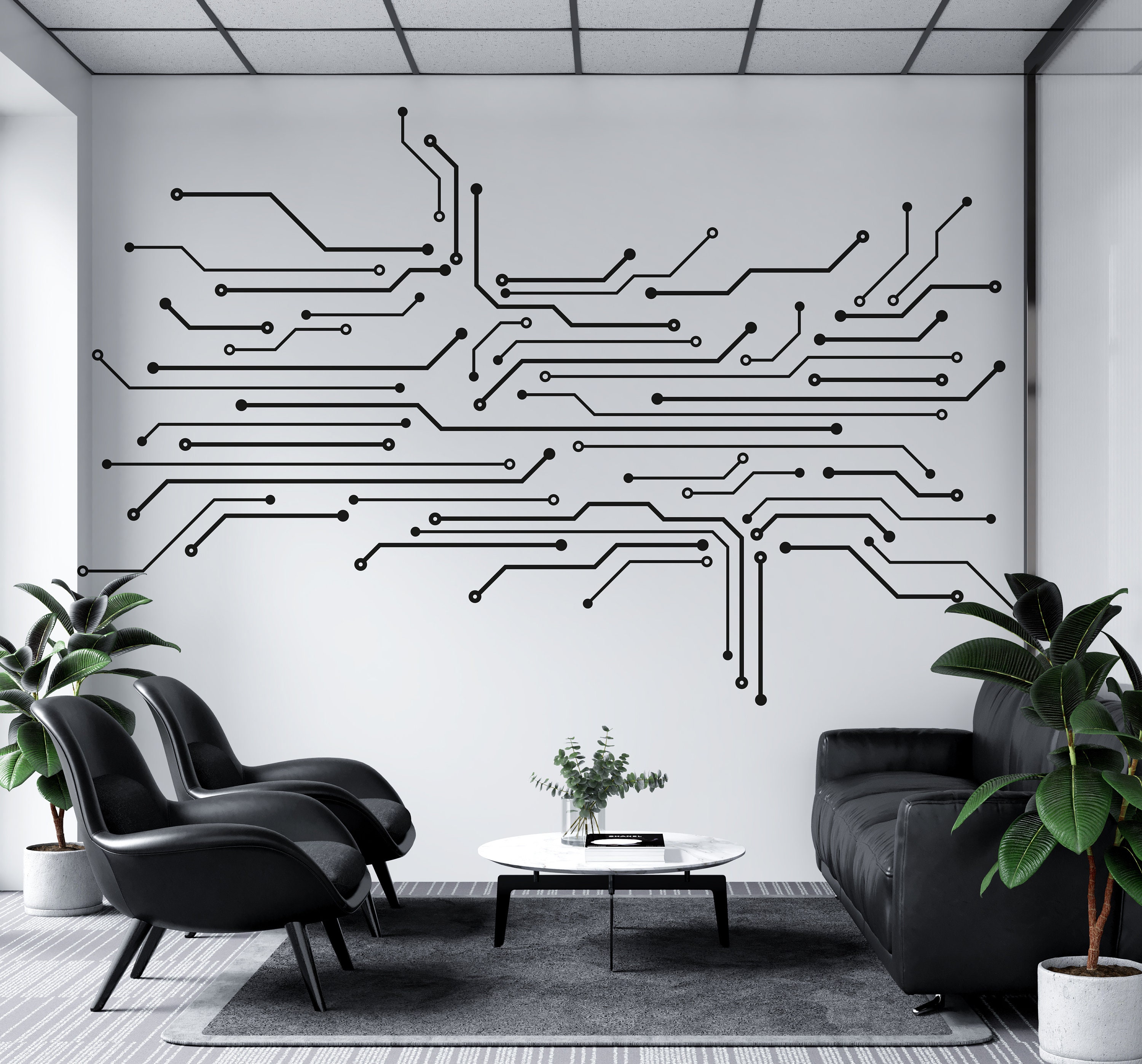 Circuit Board Wall Decal. Technology Wall Decal. Office Wall Decal ...