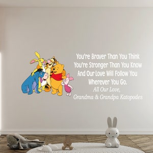 Winnie the Pooh Wall Decal for Kids Bedroom Wall Decor Winnie the Pooh Sticker Nursery  (K1362)