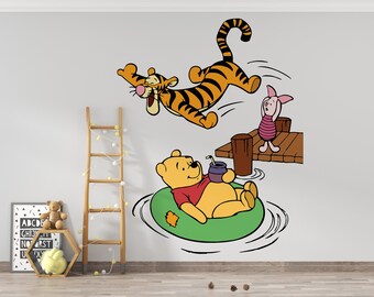 Winnie the Pooh Wall Decal for Kids Bedroom Wall Decor Winnie the Pooh Sticker Nursery  (K1016)