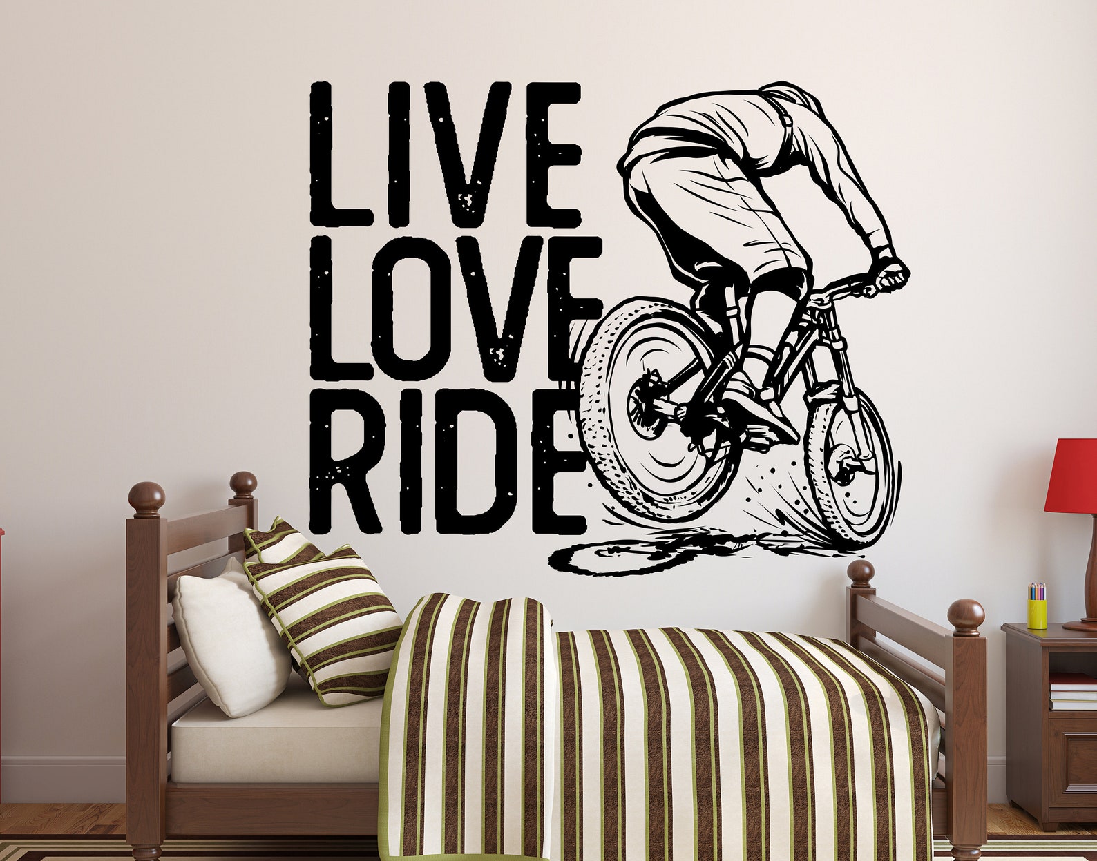Mountain Bike Wall Decall/ Mountain Bike Wall Decor/ Bicycle Etsy