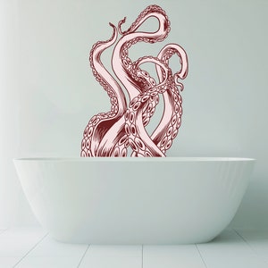 Octopus Wall Decal/ Ocean Wall Decal/ Nautical Wall Decor/ Octopus Wall Art/ Octopus Tentacle Wall Decal  (K786)