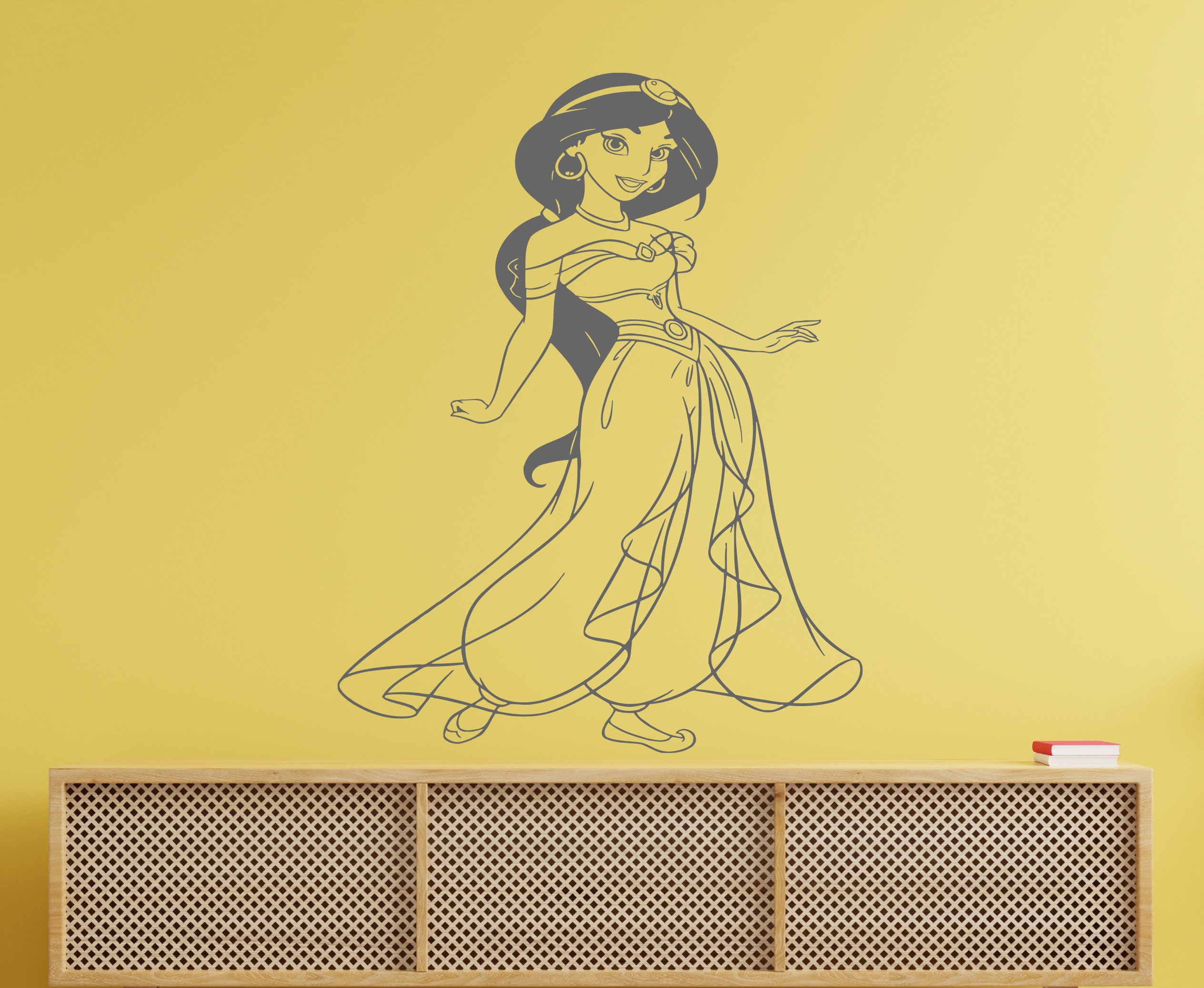 Aladdin Wall Decal/ Jasmine Wall Decal/ Disney Princess Wall Etsy