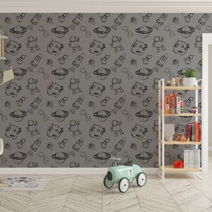 Space Wallpaper/ Galaxy Wallpaper/ Astronaut Wallpapers/ Space wall Mural/ Nursery Wallpaper/ Space Wallpapers/  (KB W28)