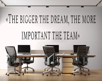 Office Wall Decal Teambuilding Wall Sticker Teamwork Office Wall Art (K472)