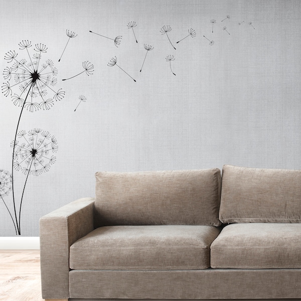 Dandelion Wall Decal Etsy