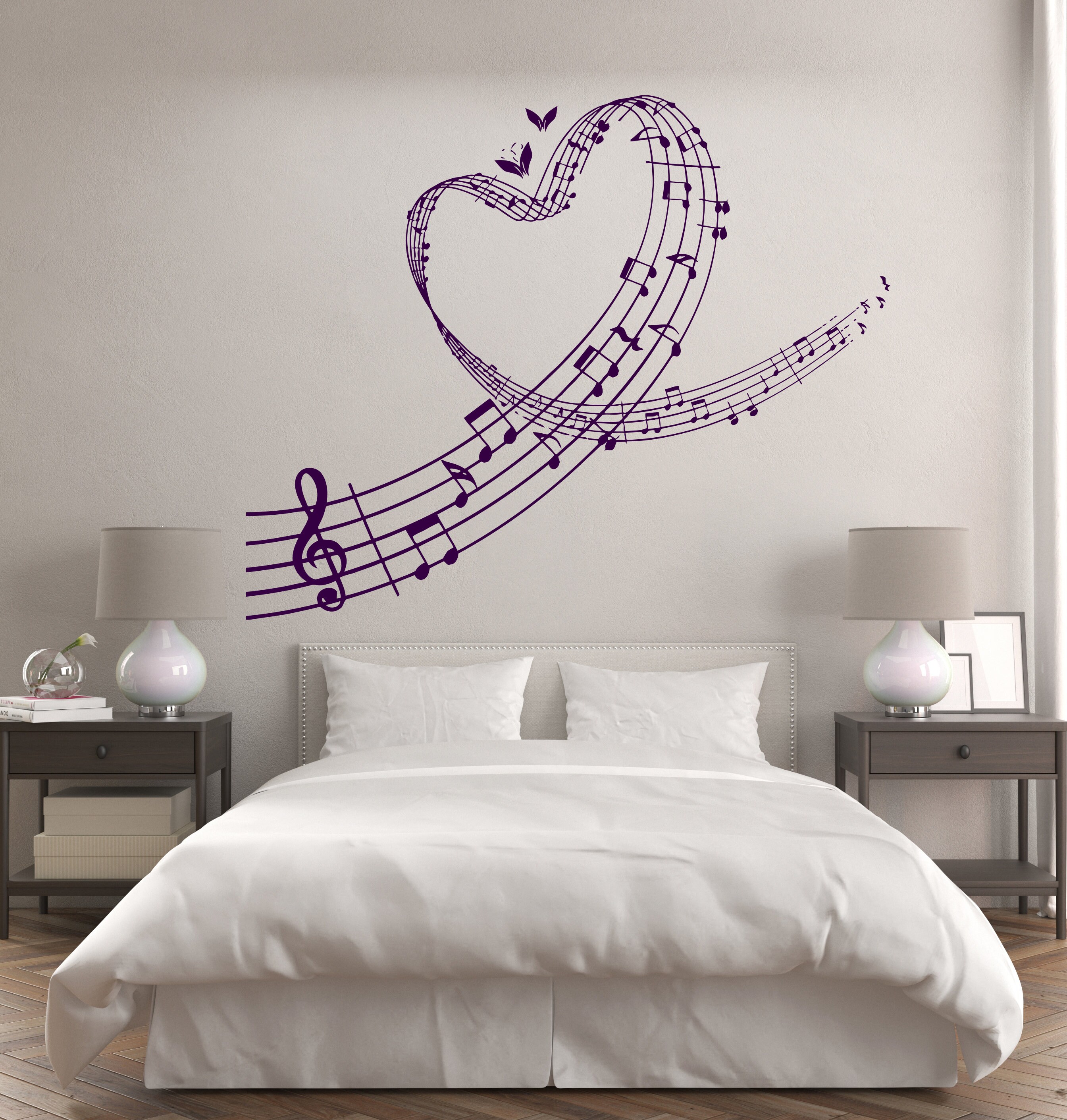 Music Wall Decal Music Notes Wall Sticker Music Wall Decor Etsy
