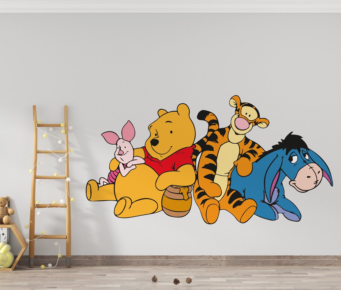 Winnie the Pooh Wall Decal for Kids Bedroom Wall Decor Winnie Etsy