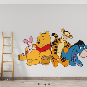 Winnie de Poeh muur sticker voor kinderen slaapkamer muur decor Winnie de Poeh sticker kinderkamer (K1080)