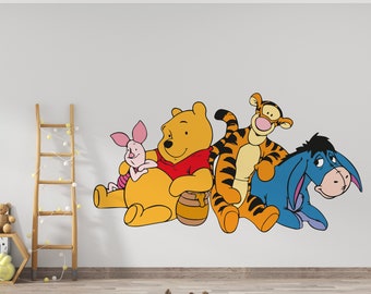 Winnie the Pooh Wall Decal for Kids Bedroom Wall Decor Winnie the Pooh Sticker Nursery  (K1080)