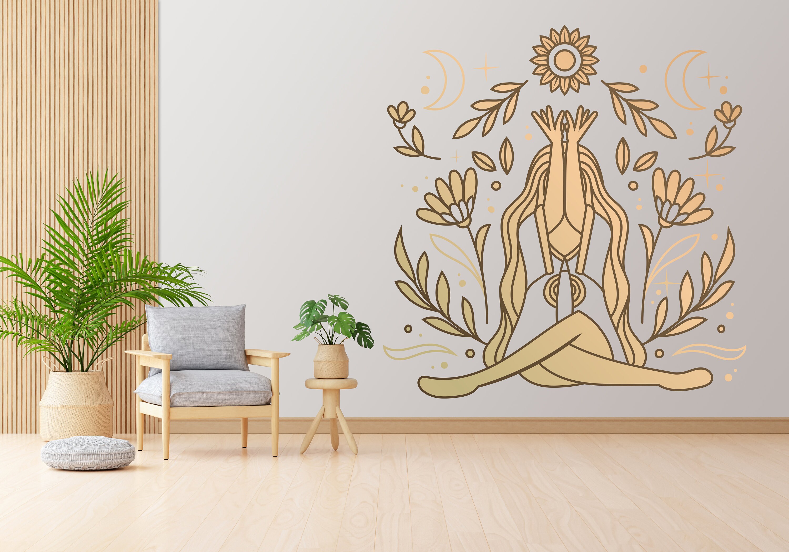 Amazon.com: Yoga Yin Yang Wall Decal Modern Yoga Studio Wall